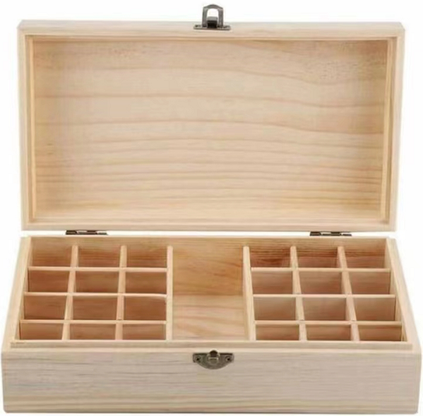 wooden box for storage essential oil bottles supplier 