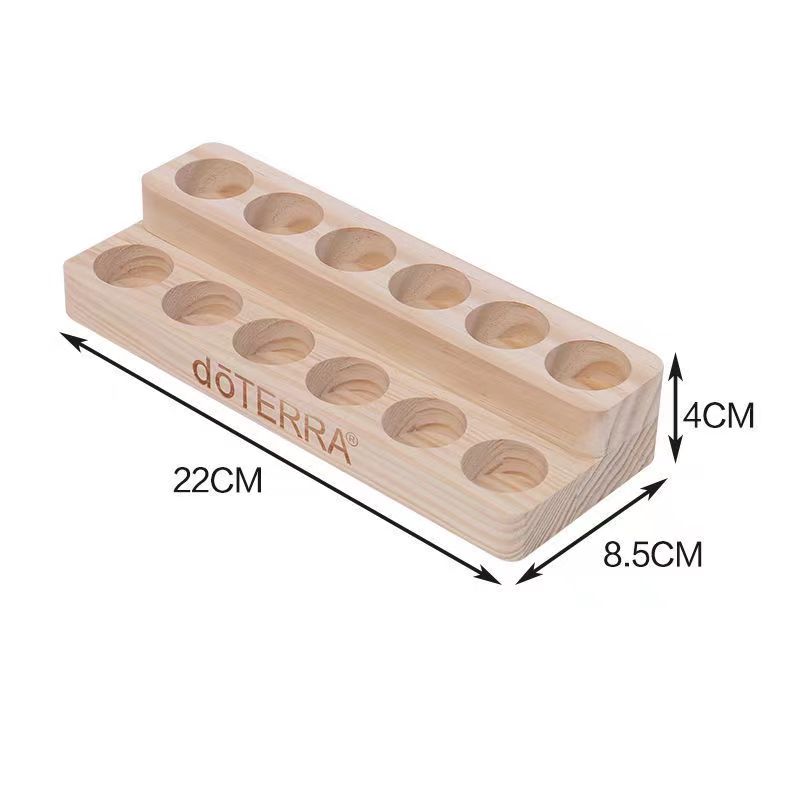 2 layers wooden tray for essential oil bottle display wholesale 