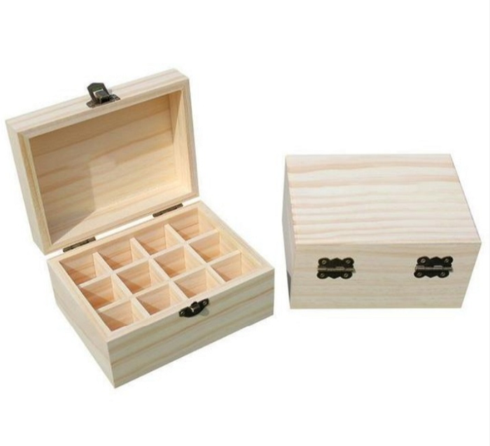 12 slots essential oil bottle wooden case wooden box manufacturer 