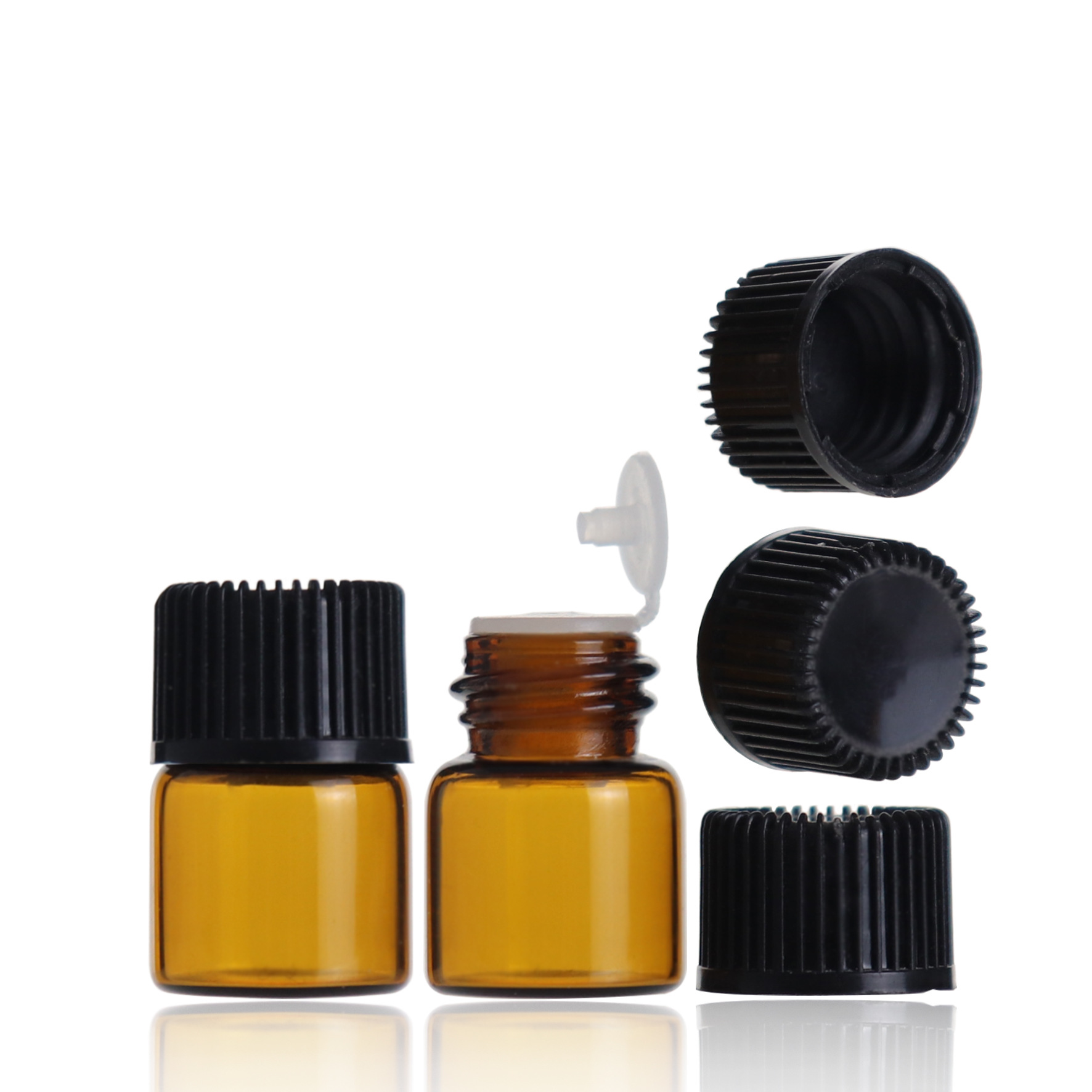 1 ml amber glass bottle essential oil vial wholesale