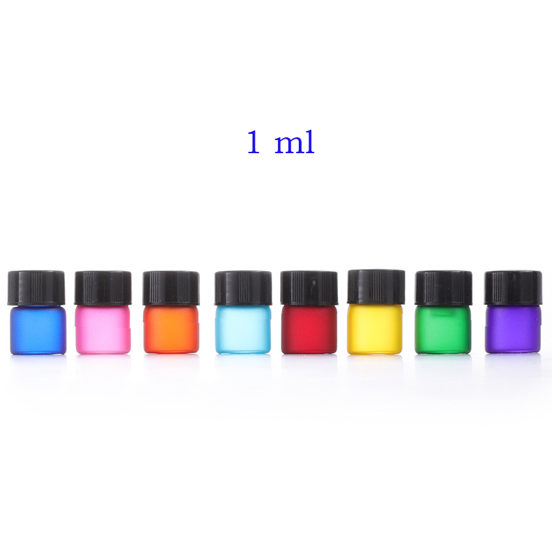 1 ml colorful essential oil glass bottle with screw cap supplier 